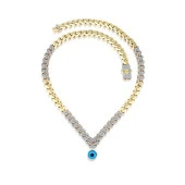 14k Altın Çağla&Ema Göz Bebeğim Kolye thumbnail 1