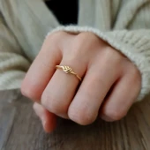 14k Altın Aşk Düğümü Yüzük thumbnail 1