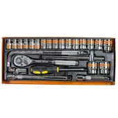 Tatian 25 Parça Lokma Takımı Tornavida Uzatma Cırcırlı 1/2 6 Köşe thumbnail 2