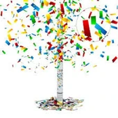 Karnaval Renkli Karışık Konfeti 30 cm thumbnail 1