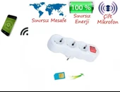 Kablosuz 3 lü Priz Ortam Ses Dinleme Cihazı thumbnail 3