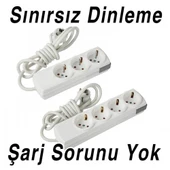 3 Lü Priz Kablolu Ortam Ses Dinleme Cihazı Sim Kartlı thumbnail 1