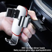 Baseus CD Gözü Uyumlu Araç Içi Telefon Tutucu, Metal Ultra Güçlü Araç Tutucu Araç Tutucu - 5