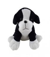 Peluş 25 cm Oturan Tatlı Köpekcik - D3173-Siyah - 1