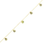 925 Ayar Gümüş Peridot Taşlı Yuvarlak Modeli Halhal thumbnail 1