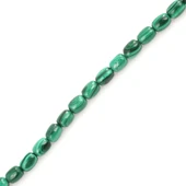 925 Ayar Gümüş Malakit Taşlı Gümüş Kilitli ve Gümüş Toplu Bileklik thumbnail 3