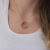 925 Ayar Rose Gümüş Oğlak Burcu Kolye thumbnail 4