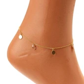 925 Ayar Gümüş Sitrin Taşlı Yuvarlak Modeli Halhal thumbnail 3