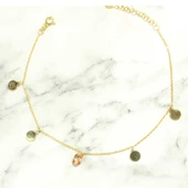 925 Ayar Gümüş Sitrin Taşlı Yuvarlak Modeli Halhal thumbnail 2