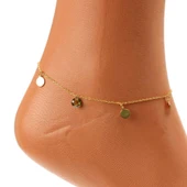 925 Ayar Gümüş Peridot Taşlı Yuvarlak Modeli Halhal thumbnail 3