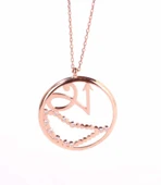 925 Ayar Rose Gümüş Oğlak Burcu Kolye thumbnail 2