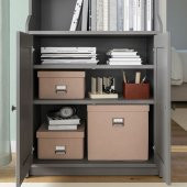 Kapaklı Kutu Düzenleyici IKEA Ev Düzeni Düzenleme Saklama Kutusu Koyu Bej 32x31x30 cm thumbnail 3