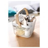 Çok Amaçlı Sepet IKEA Meyve Veya Düzenleme Sepet Beyaz Renk 25x26x18 cm Çelik - 2