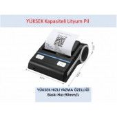 Milestone Mht P8001 - 80mm Bluetooth'lu Taşınabilir Termal Fiş  Etiket Ve Barkod Yazıcı - 3