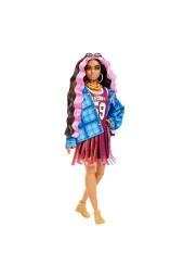 Barbie Extra Ekose Ceketli Bebek - 6