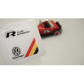 Volkswagen R Line Motorsport Logo Damla Silikon Plaka Logo Arma Amblem Yeni Stil - 1