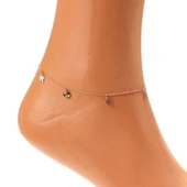 925 Ayar Gümüş Yuvarlak Peridot Taşlı Yusufçuk Model Halhal thumbnail 3