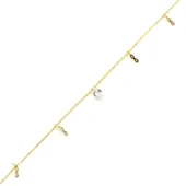 925 Ayar Gümüş Oval Zirkon Taşlı Sonsuzluk Model Halhal thumbnail 1