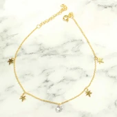 925 Ayar Gümüş Yuvarlak Zirkon Taşlı Yusufçuk Model Halhal thumbnail 2