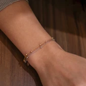 925 Ayar Gümüş 3 Renk Zincir & Toplu Bileklik thumbnail 5