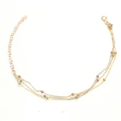 925 Ayar Gümüş 3 Renk Zincir & Toplu Bileklik thumbnail 4