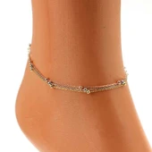 925 Ayar Gümüş 3 Renk Zincir & Toplu Halhal thumbnail 5