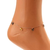 925 Ayar Gümüş Limon Kuvars Taşlı Kalp & Sonsuzluk Modeli Halhal thumbnail 2