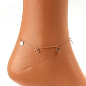 925 Ayar Gümüş Sitrin Taşlı Kalp Modeli Halhal thumbnail 2