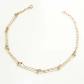 925 Ayar Gümüş 3 Renk Zincir & Toplu Halhal thumbnail 2