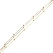 925 Ayar Gümüş 3 Renk Zincir & Toplu Halhal thumbnail 4