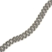 Gümüş Siyah Taşlı Gurmet Zincir Bileklik thumbnail 2