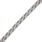 Gümüş Beyaz Zirkon Taşlı Gurmet Zincir Bileklik thumbnail 3