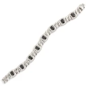 925 Ayar Gümüş Dikdörtgen Oniks Taşlı Bileklik thumbnail 1