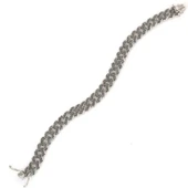 Gümüş Siyah Taşlı Gurmet Zincir Bileklik thumbnail 1