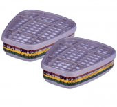 3M 7502 Yarım Yüz Maskesi + 3M 6059 Abek Filtre + 3M 5925 P2 Filtre +K501 Kapak - 6