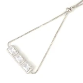 925 Ayar Gümüş Dikdörtgen Zirkon Taşlı Asansörlü Bileklik thumbnail 2