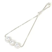 925 Ayar Gümüş Yuvarlak Zirkon Taşlı Asansörlü Bileklik thumbnail 1