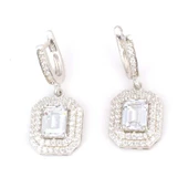 925 Ayar Gümüş Baget Taşlı Küpe thumbnail 1