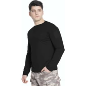 Vogel Tactical Uzun Kollu Yakasız Siyah Taktik Tişört - 1
