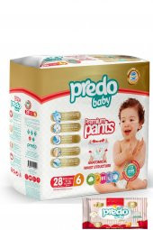 PREDO Premium Pants Külot Bezi 6 Numara 28 Adet + Islak Mendil 40lı - 1