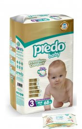 PREDO Premium Comfort Bebek Bezi 3 Numara 68 Adet + Islak Mendil 72 Adet - 1