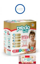 PREDO Premium Pants Külot Bezi 7 Numara 24 Adet + Islak Mendil 40lı - 1
