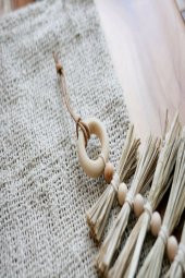 2 Adet Rafyalı Handmade Doğal Ahşap Boncuklu Dekoratif Süs - 3