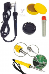 Yayke 40 Watt Profesyonel Lehim Kalem Havya Lüx Set Lehim Teli +Lehim Pastası +Mini Sehpa - 1