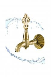 Yayke  Osmanlı Muslugu Tarıhı Cesme Hamam Kurna Lavabo Banyo Bahce Musluğu 1. Kalite Sarı - 1