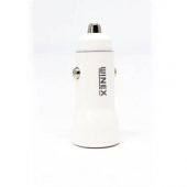 Winex W001 USB A Çift Çıkışlı 3.1A Araç Şarj Aleti Beyaz - 1