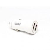 Winex W001 USB A Çift Çıkışlı 3.1A Araç Şarj Aleti Beyaz - 3
