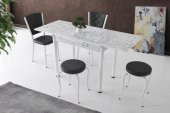 Smart Mutfak Masa 2 Sandalye 2 Tabure Set 60x90cm - 5