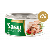Sasu Akdeniz Usulü Ton Balığı 1 Koli 24x160 gr Bütün Dilim - 1