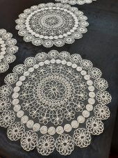 Finezza Silva Nakışlı Krem Supla ve Runner Seti 7 Parça 6 Kişilik - 950 thumbnail 3